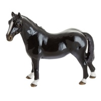 John Beswick - Horse Black Riding Pony Figurine 12.5cm