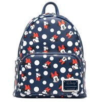 Loungefly Mini Backpack - Disney Minnie Mouse Polka Dots - Navy 