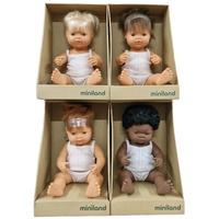 Miniland Dolls - The Boys Collection 4 Boy Doll Pack 38cm