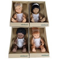 Miniland Dolls - The Boys Collection 4 Doll Pack 38cm
