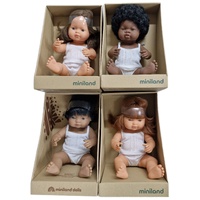 Miniland Dolls - The Girls Collection 4 Doll Pack 38cm