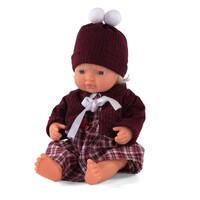 Miniland Doll Caucasian Blonde Girl with Winter Dress Set Outfit 38cm