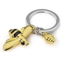 Metalmorphose Keyring Miniature 3D Metal Keychain Honey Bee