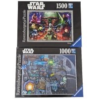 Ravensburger Puzzle 1000-1500pc Bumper 2 Pack - Star Wars - Boba Fett & Where's Wookie?