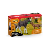 Schleich Wildlife Moose & Calf Wild Life 42603