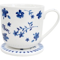 Mothers Day Gift Mug Love You Mum Mediterranean Blue - LaVida