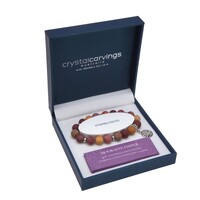 Crystal Carvings by Bramble Bay Tree of Life Charm Bracelet - Mookaite Jasper 