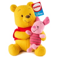 Disney x Gund Knit Winnie the Pooh & Piglet Plush Soft Toy 35cm