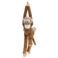 Wild Republic Plush Toy - Hanging Squirrel Monkey & Baby 50cm