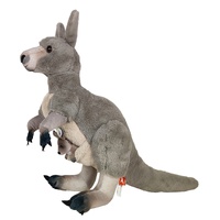 Wild Republic Artist Collection Kangaroo with Joey Large 45cm Soft Plush Toy
