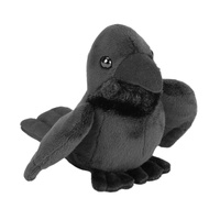 Wild Republic Pocketkins Eco Raven Bird 13cm Soft Plush Toy