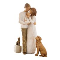 Willow Tree Family Our Gift Love My Cat (Dark) Love My Dog (Light) by Susan Lordi