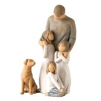 Willow Tree Family My Girls Joyful Child Love My Dog (Light) by Susan Lordi